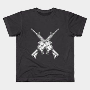 Crossing m4 rifles Kids T-Shirt